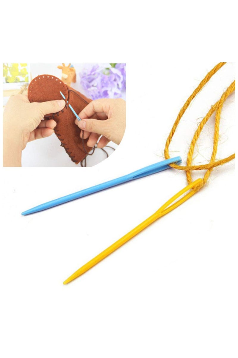 Plastic Sewing Needles, Eye Sewing Needles for Children,Colorful Weaving and Sewing Needle 20Pcs - Image 5