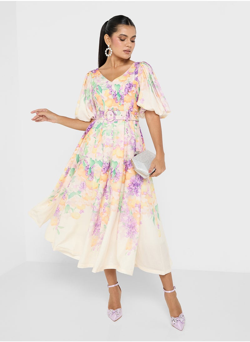 ELLA Floral Print Dress  - Image 1