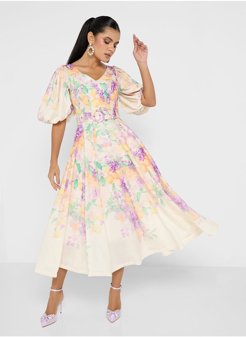 ELLA Floral Print Dress  - Image 4