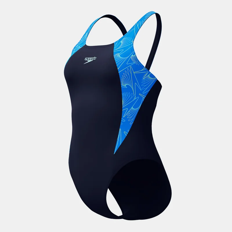 speedo Blue Women's HyberBoom Splice Muscleback Swimsuit for Women | Best Price UAE