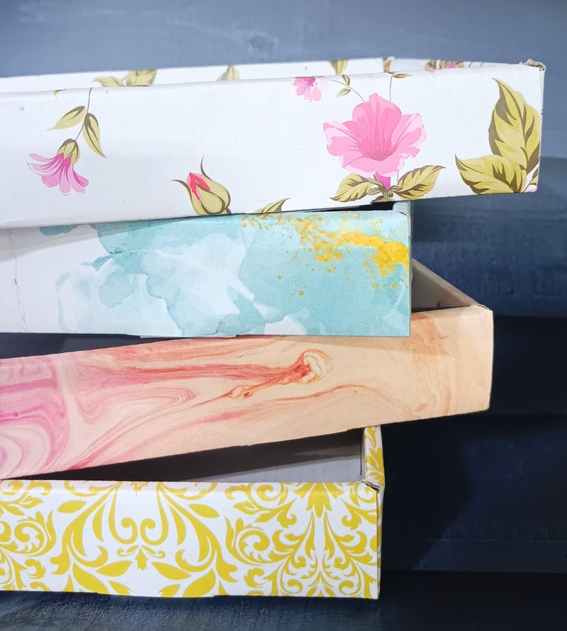 VRB DecTM 4 Pcs Gift Boxes for Packaging & Decoration - Corrugated Boxes for Birthday Gifts & Wedding Decoration (Design - 6) - Image 4