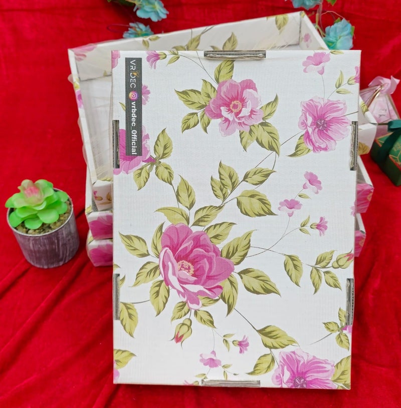 VRB DecTM 4 Pcs Gift Boxes for Packaging & Decoration - Corrugated Boxes for Birthday Gifts & Wedding Decoration (Design - 6) - Image 2