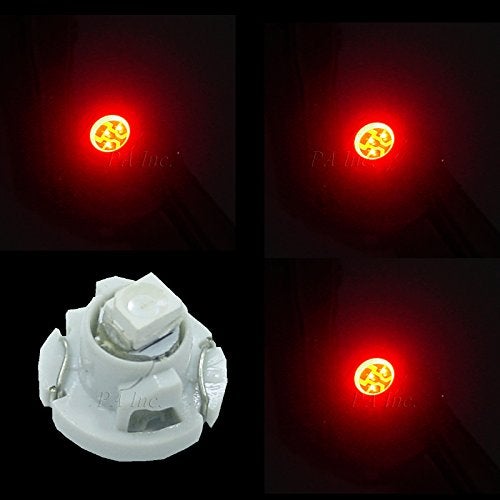 PA LED 10PCS T4.2 12V Auto LED Dash Board Cluster Gauges Lights Bulbs Compatible with T4 79674-S3N-941 79674-S3N-941 79607-SHJ-S01 36773-SEP-A01 36774-SEP-A01 (Red) - Image 1