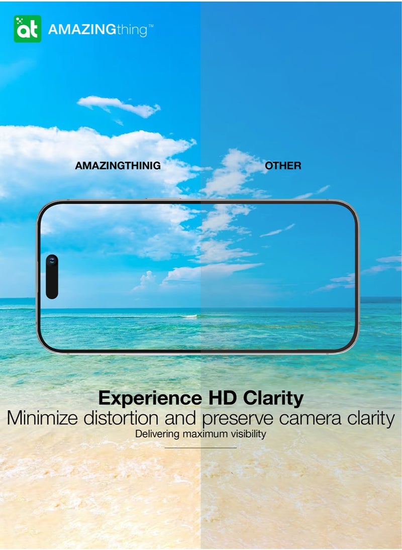 AMAZINGthing Supreme Tempered Glass for iPhone 15 and iPhone 15 PLUS Camera Lens Protector Aluminum AR Lens Defender - Light Blue  - Image 2