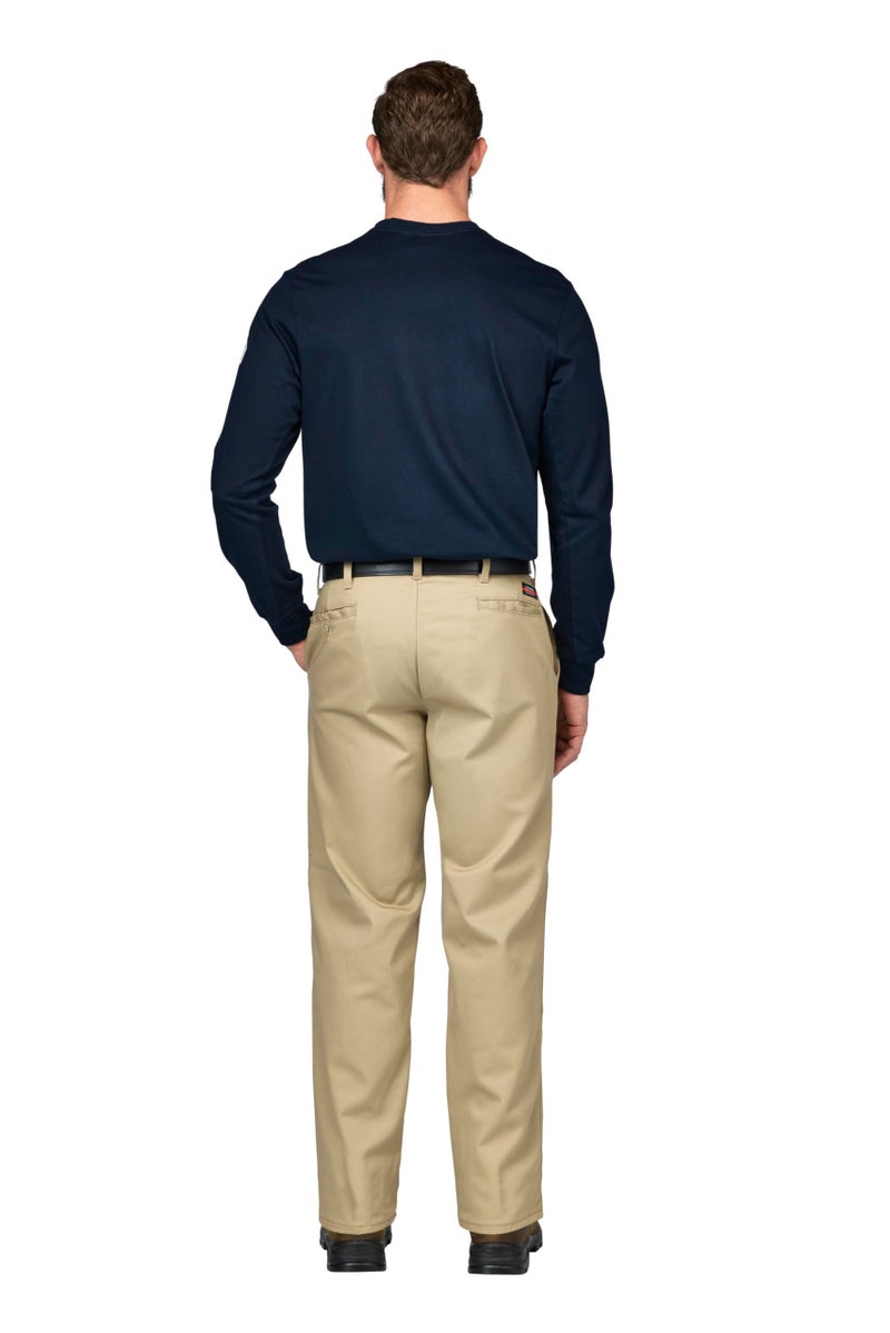 Bulwark FR Bulwark Men's Flame Resistant 9 oz Twill Cotton Work Pant, Khaki, 28W x 30L - Image 2