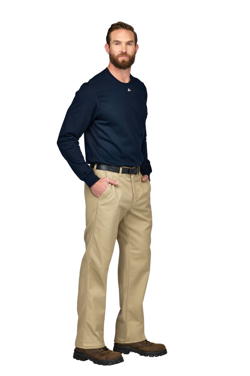 Bulwark FR Bulwark Men's Flame Resistant 9 oz Twill Cotton Work Pant, Khaki, 28W x 30L - Image 4