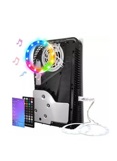 RGB LED Light Strip for PS5/PS5 Slim /PS5 PRO Console, IR Remote/APP/USB 3 Control Methods, 8 Colors 400+ Effects DIY Decoration Accessories
