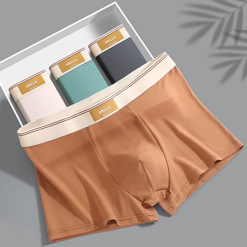 Lymio Men Underwear || Men Underwear Trunk || Pack of 5 (Black-Cream-Orange-Green-Grey-2XL) Multicolour - Image 4