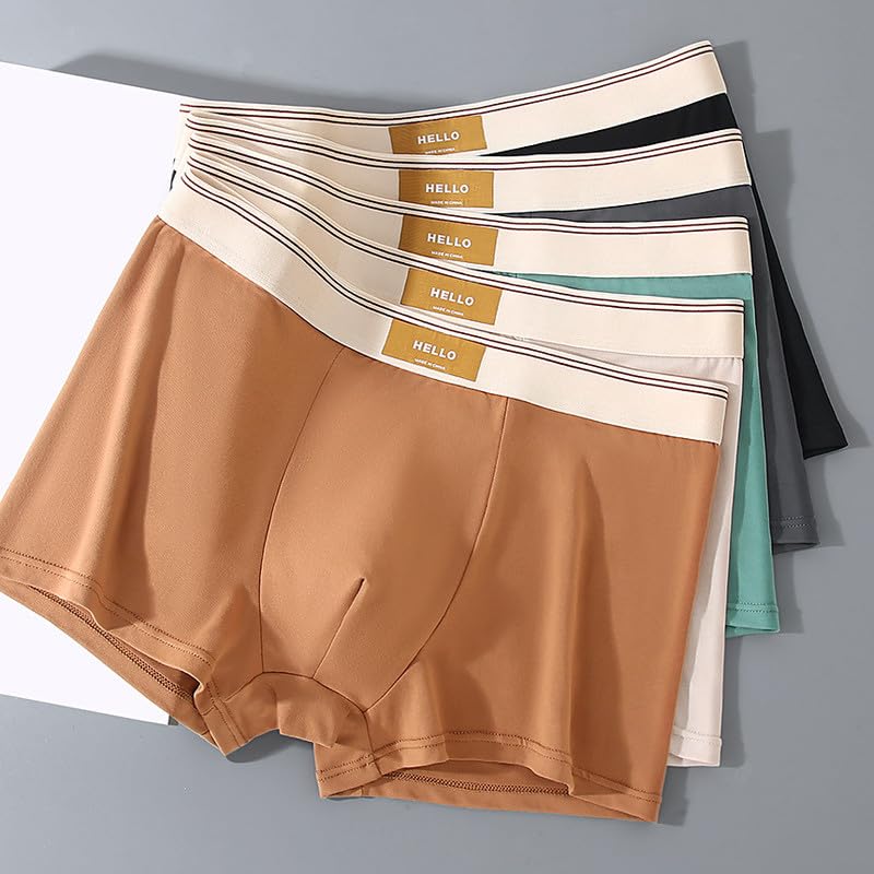 Lymio Men Underwear || Men Underwear Trunk || Pack of 5 (Black-Cream-Orange-Green-Grey-2XL) Multicolour - Image 2