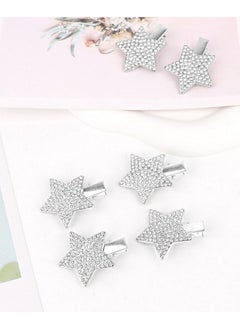 Wecoe 6Pcs Silver Star Hair Clips Sparkly Rhinestone Alligator Hair Clips Kids Baby Toddler Little Girls Cute Bling Decorative Hair Clips Y2K Short Hair Braiding Hair Accessories For Women Girls Gift  - Image 5