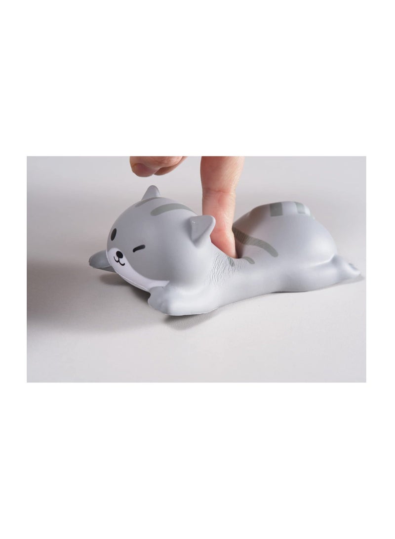 Captaintech Wrist Rest Support for Mouse Keyboard Computer Arm Rest for Desk Ergonomic Kawaii Office Supplies Slow Rising PU Mouse Pad Grey Cat - Image 4
