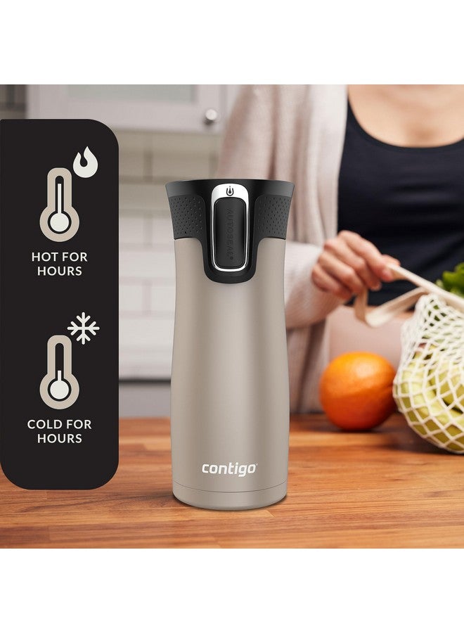 Contigo Contigo West Loop 2.0 Leak-Proof Spill-Proof Insulated Stainless Steel Travel Mug, 16oz., 2 Pack, Brown Sugar & Chocolate Truffle Metallic  - Image 2