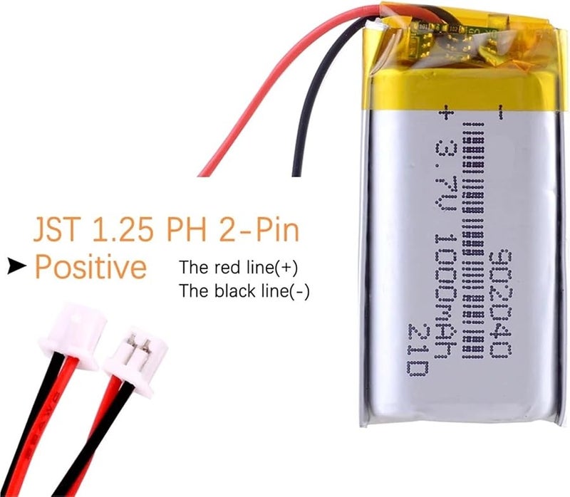 3 7V بطارية ليثيوم 1000 مللي أمبير 2 54 2p لون - Image 4