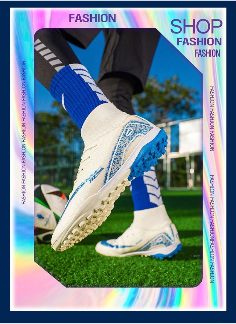 سكت شيكترو أحذية كرة قدم منخفضة الارتفاع، أحذية كرة قدم طويلة الارتفاع من نوع World Cup TF Broken-Spike Grass للطلاب والطالبات، أحذية رياضية عالية الارتفاع مخصصة  - Image 4