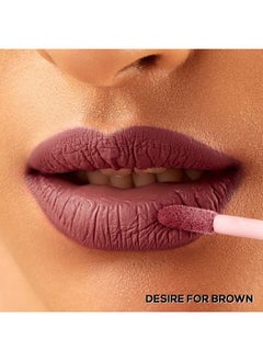 Renee Stay With Me Mini Matte Lip Color Long Lasting Non Transfer Water & Smudge Proof Light Weight Liquid Lipstick Desire For Brown 2Ml  - Image 4