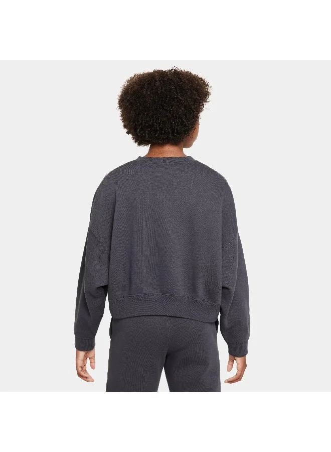 Nike Kids' Sportswear Oversized Fleece Sweatshirt