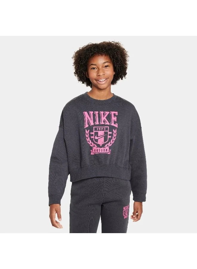 Nike Kids' Sportswear Oversized Fleece Sweatshirt