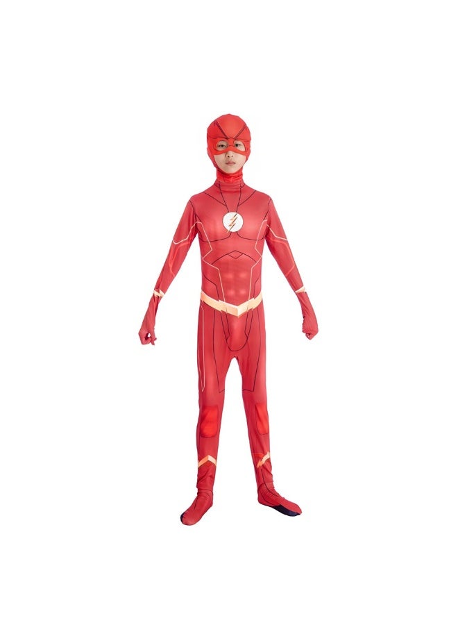 Loquat Halloween Cosplay Costume Bodysuit The Flash 3D Style Zentai Suits Stretch Jumpsuits For Kids and Adults - Image 1