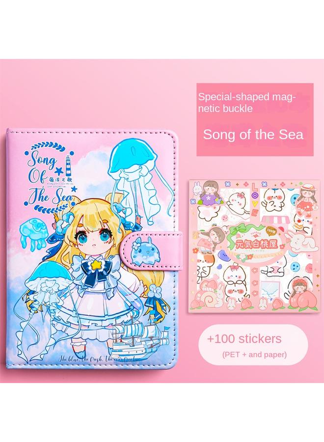 Bluejw New Handbook Girl's Cute Notebook Girl's High-value Cartoon Handbook Cane Suit Primary School Children - Image 1