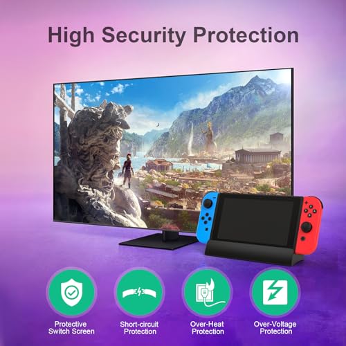 RuntoGOL TV Docking Station for Switch-4K 1080P HDMI Output/USB-C Port/USB 3.0 Port,Replacement for Official Switch Dock(Only Dock) - Image 4