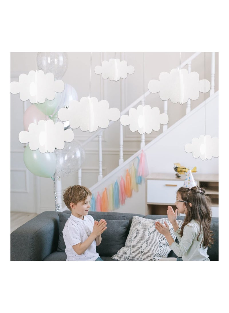 واي آند دي 16 Pcs 3D Cloud Decorations Hanging Clouds for Ceiling Artificial Props Fake Ornaments Wall Decor Imitation - Image 2