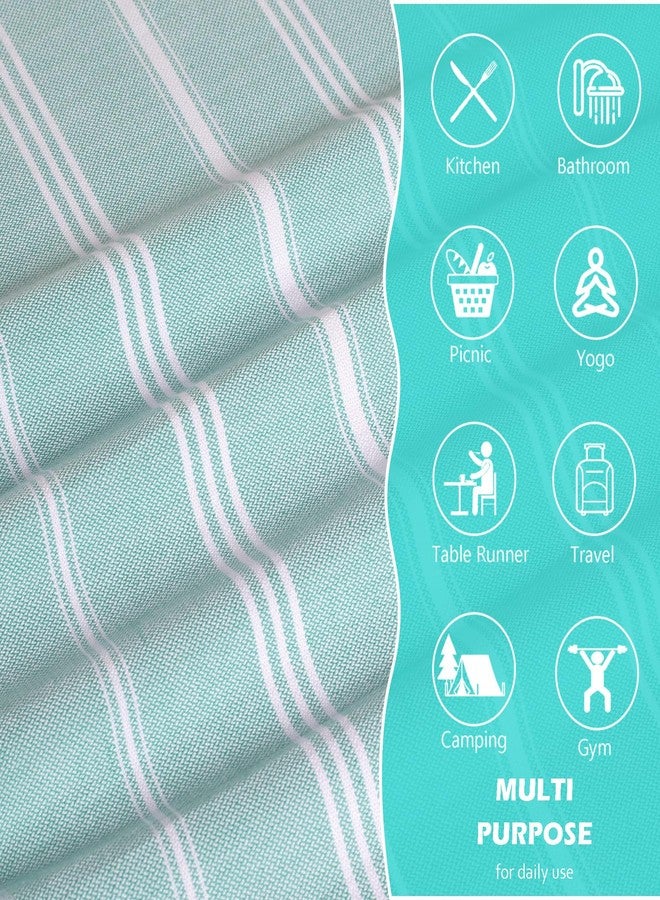 cabanana Hand Towels for Bathroom - 2-Pack,20x30 Inch-100% Cotton,Turkish Bathroom Hand Towels,Super Absorbent & Quick-Dry Soft for Bath, Kitchen, Spa, Face, Hair, Dishcloth (Aqua) - Image 5