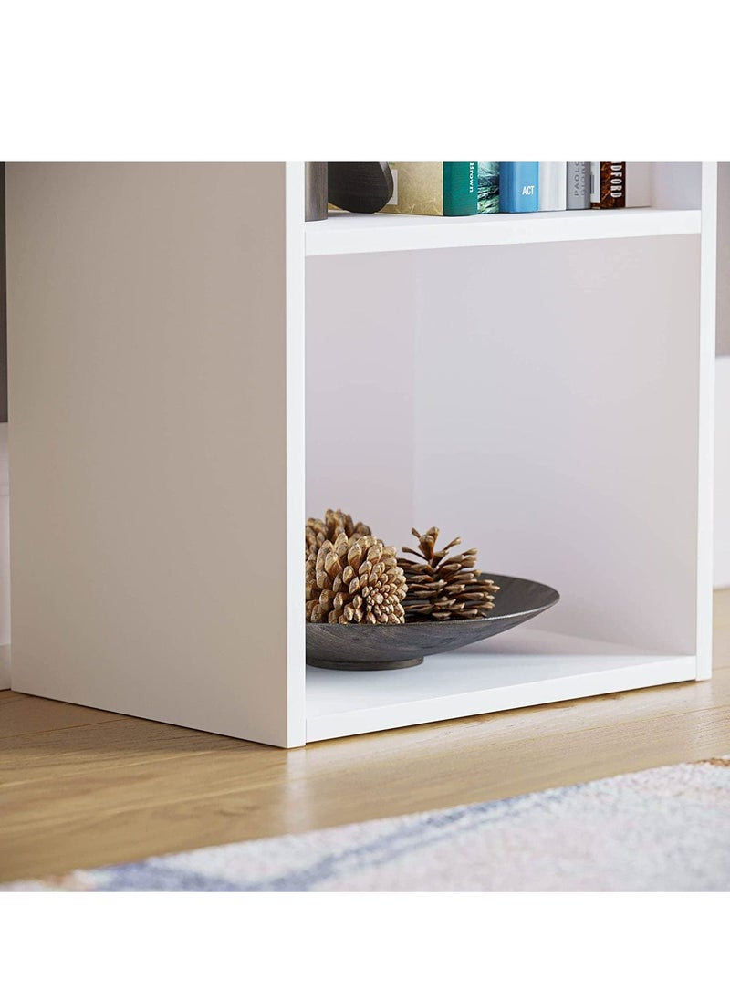 MODERN HOME Bookcase and accessory Display Unit of wood 4Tier white  - Image 5