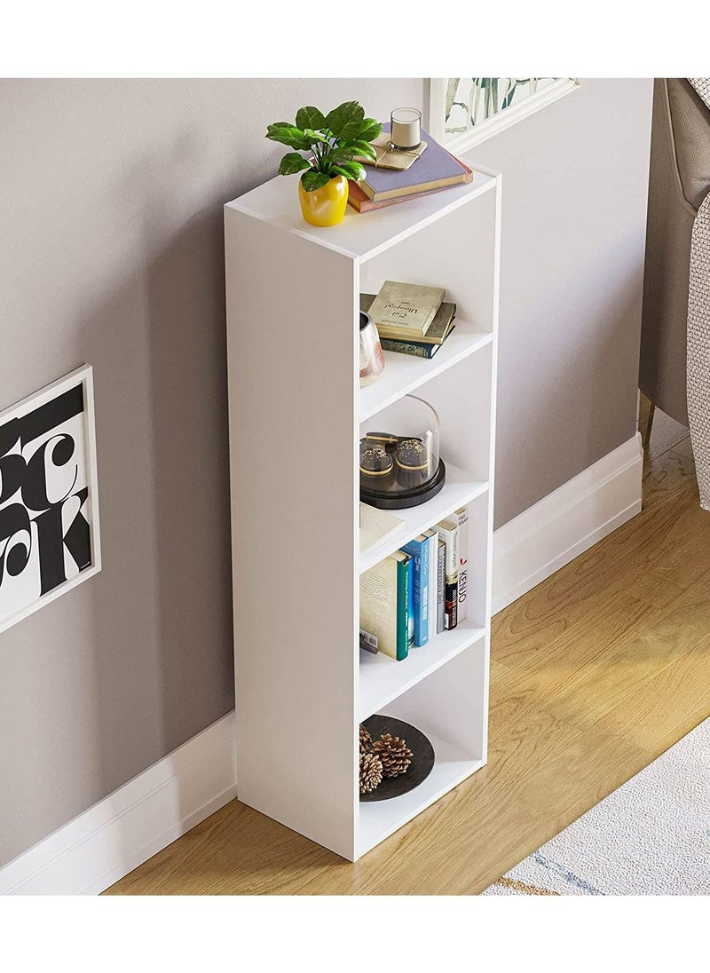 MODERN HOME Bookcase and accessory Display Unit of wood 4Tier white  - Image 3