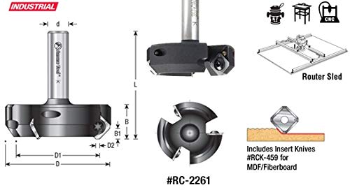 Amana Tool - 3Fl 2" Dia Spoilboard 1/2" Shnk (RC-2255), Industrial Grade - Image 3