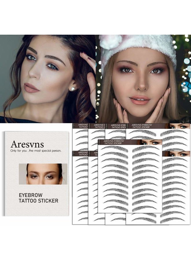 Aresvns 4D Tattoo Eyebrows 99 Pairs! Newly Improved Good Looking Black Eyebrows Tattoo Waterproof and Long-Lasting,Popular Eyebrow Shapes,Suitable Sizes.Brow Transfer Sticker for Women Christmas Gift - Image 3