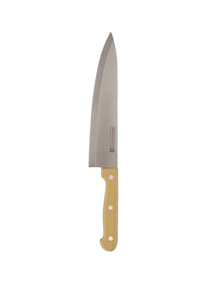 Royalford Kitchen Knife Set- RF12264/ Pack of 7, Includes Chef, Bread, Slicer, Utility, Steak and Paring Knife/ Stylish Pinewood Holder, Ergonomic Design Multicolor - Image 3