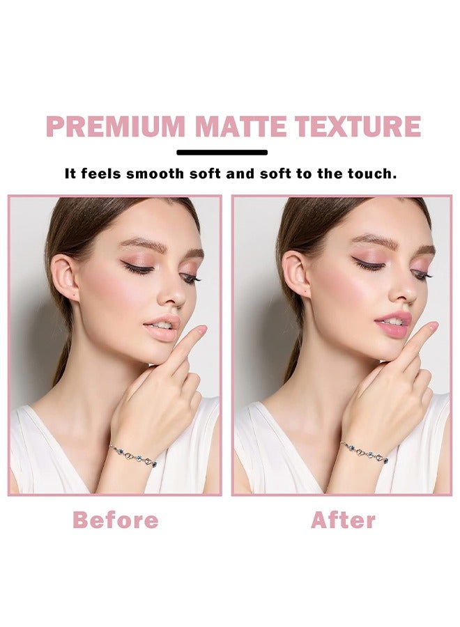 چولي ستار مجموعة أحمر الشفاه ، أحمر شفاه غير لامع عاري ملمع شفاه حريري مخملي ، أحمر شفاه أنبوب ورقي عاري لصبغة الشفاه كوب غير لاصق ، أحمر شفاه غير لامع مقاوم للماء طويل الأمد للنساء مكياج شفاه احترافي يوميا- # 04 وردي فاتح - Image 3