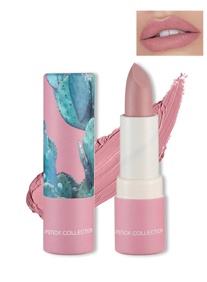 چولي ستار مجموعة أحمر الشفاه ، أحمر شفاه غير لامع عاري ملمع شفاه حريري مخملي ، أحمر شفاه أنبوب ورقي عاري لصبغة الشفاه كوب غير لاصق ، أحمر شفاه غير لامع مقاوم للماء طويل الأمد للنساء مكياج شفاه احترافي يوميا- # 04 وردي فاتح - Image 1