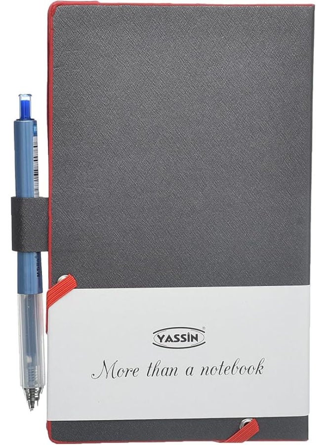 Yassin Titanium Notepad with Pen, 12x19cm Plastic Cover for Portable Notes and Lists - Image 1
