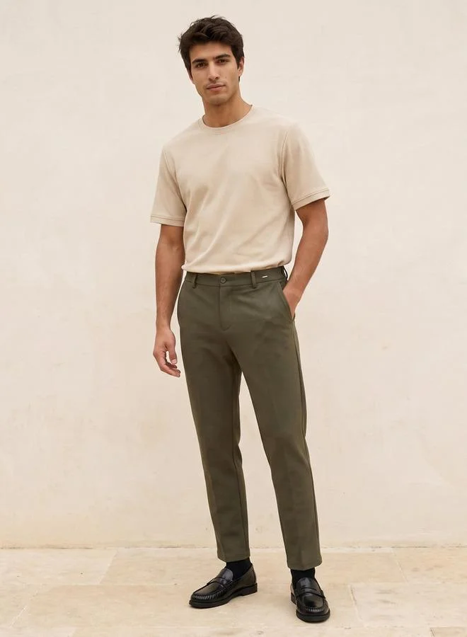 Iconic GREEN Iconic Regular Fit Trousers for Men | Best Price UAE