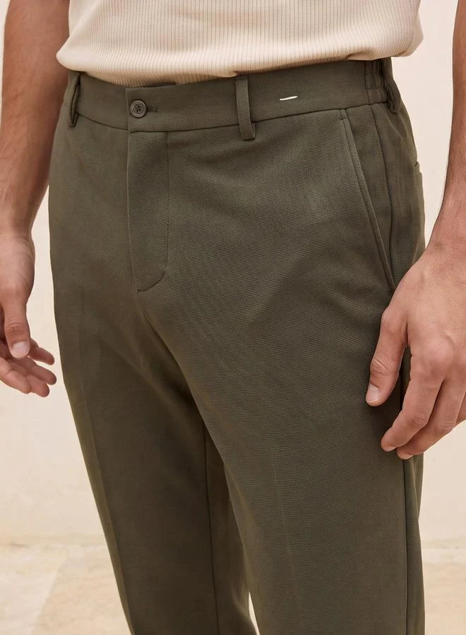 Iconic GREEN Iconic Regular Fit Trousers for Men | Best Price UAE