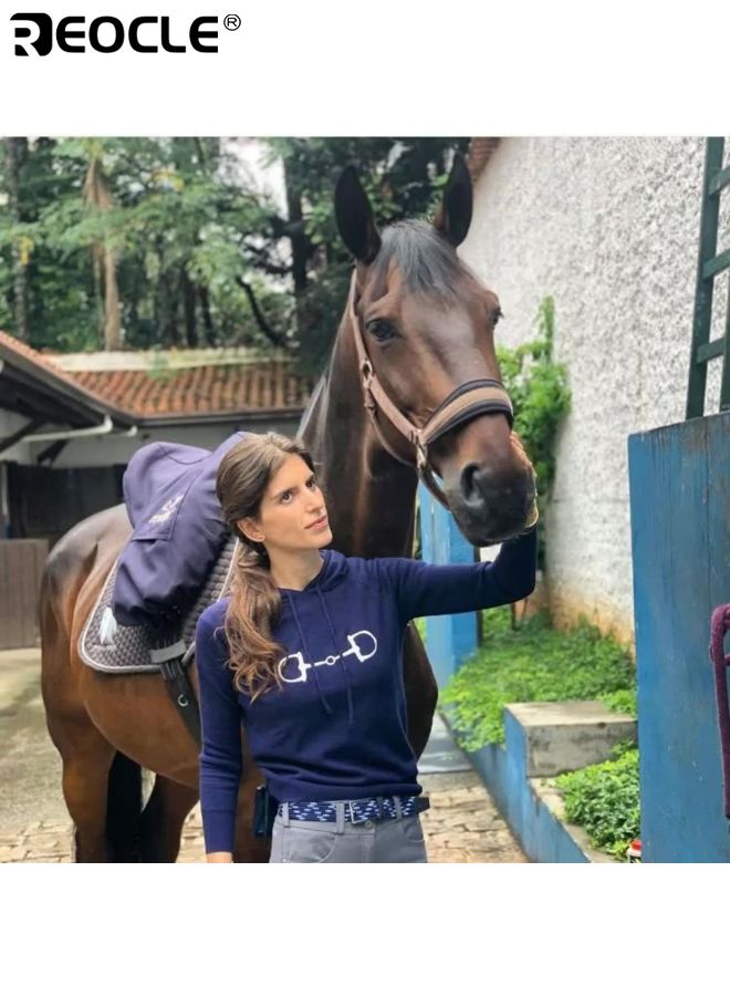 ريوكل 2 قطعة أحزمة مطاطية للفروسية حزام ركوب الخيل حزام بت لرياضة ركوب الخيل وأنشطة الفروسية للنساء والرجال الدراجين (عرض 1.9 بوصة) - Image 4