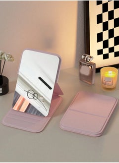 KHAJUL Pocket Mirror, Portable Folding Compact Makeup Mirror for Quick Touch-ups on the Go (Pink)  - Image 3
