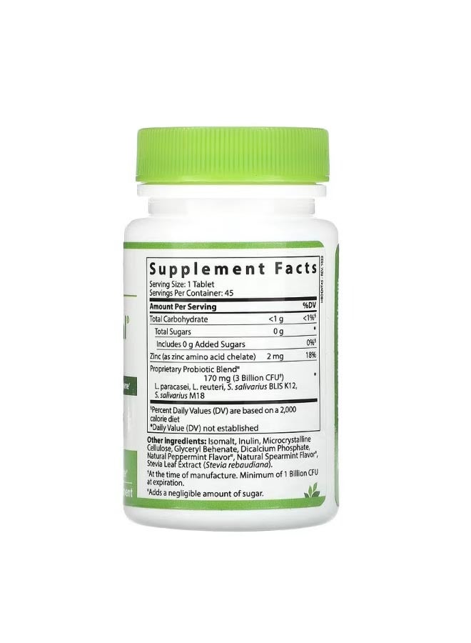 Hyperbiotics PRO Dental Natural Mint 3 Billion CFU 45 Chewable Tablets - Image 2