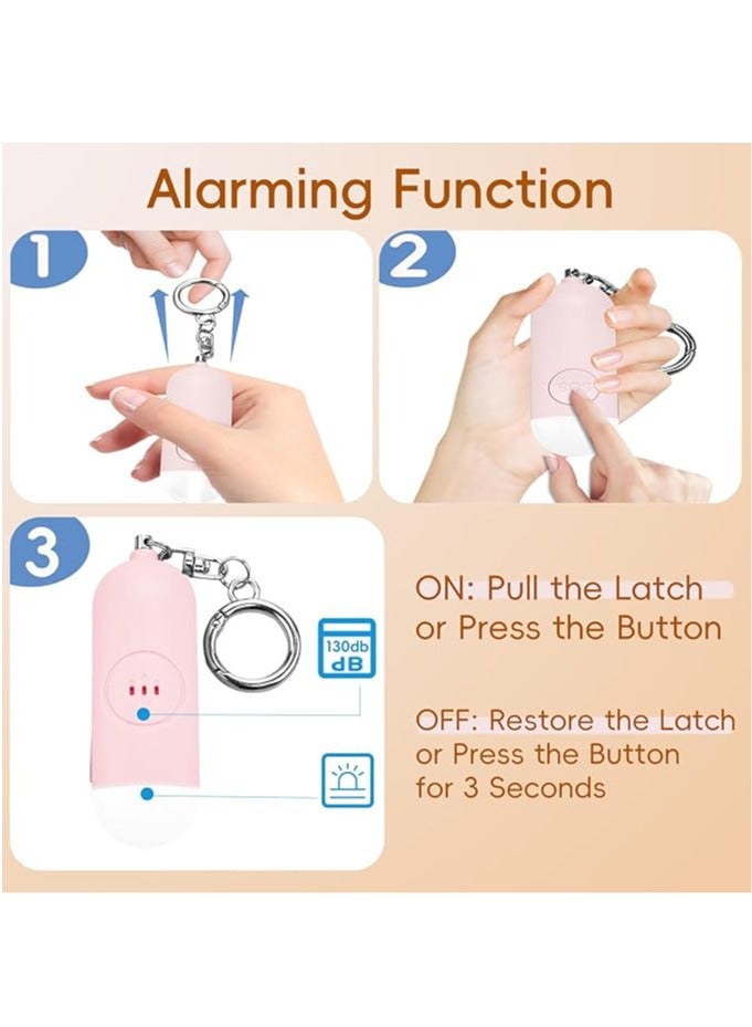 عام إنذار للسلامة الشخصية، محدد موقع الأشياء - صوت عالٍ 130 ديسيبل - ضوء LED يومن SOS يومن، يعمل مع تطبيق Apple Find My، بطارية قابلة للشحن مدمجة. - Image 2