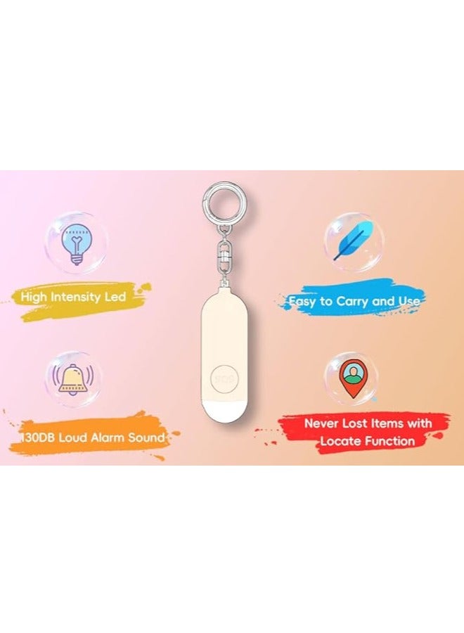 عام إنذار للسلامة الشخصية، محدد موقع الأشياء - صوت عالٍ 130 ديسيبل - ضوء LED يومن SOS يومن، يعمل مع تطبيق Apple Find My، بطارية قابلة للشحن مدمجة. - Image 5