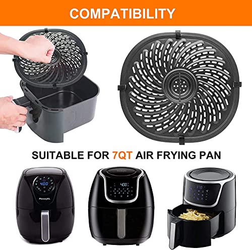 GSZN Air Fryer Grill Pan For 7QT Power XL Gowise Air Fryers, Premium Nonstick Coating Crisper Plate, Air Fryer Replacement Parts Tray, Air Fryer Racks with Rubber Feet, Dishwasher Safe - Image 2