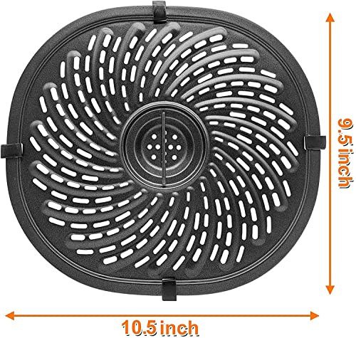 GSZN Air Fryer Grill Pan For 7QT Power XL Gowise Air Fryers, Premium Nonstick Coating Crisper Plate, Air Fryer Replacement Parts Tray, Air Fryer Racks with Rubber Feet, Dishwasher Safe - Image 3