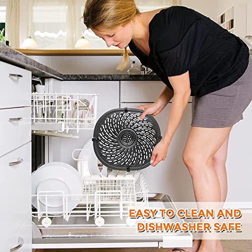 GSZN Air Fryer Grill Pan For 7QT Power XL Gowise Air Fryers, Premium Nonstick Coating Crisper Plate, Air Fryer Replacement Parts Tray, Air Fryer Racks with Rubber Feet, Dishwasher Safe - Image 5