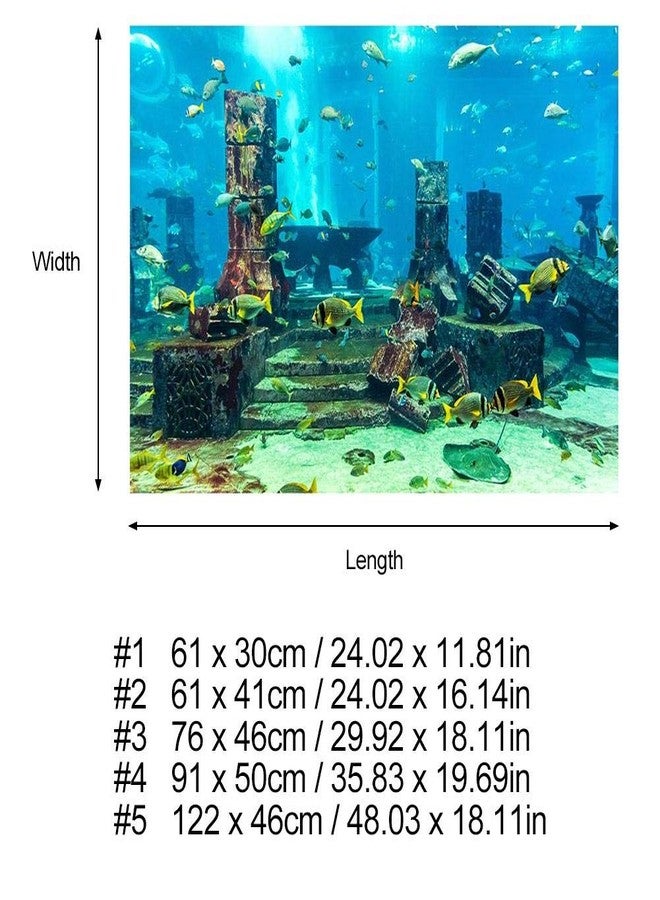 Fdit PVC Aquarium Background Underwater Poster Fish Tank Wall Decorations Sticker for Aquarium (61 * 41cm) - Image 3