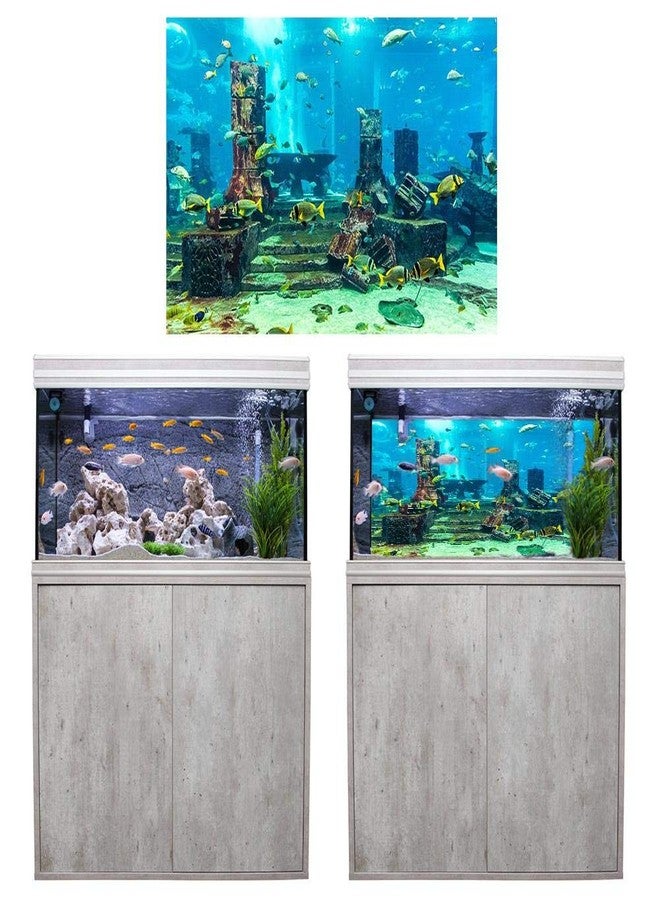 Fdit PVC Aquarium Background Underwater Poster Fish Tank Wall Decorations Sticker for Aquarium (61 * 41cm) - Image 4