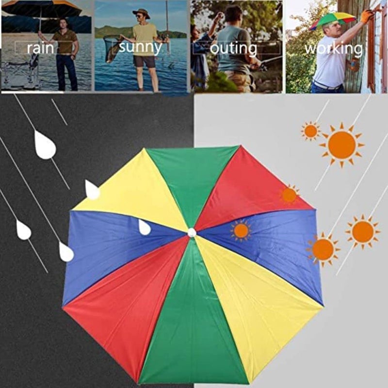 Infispace Boy's & Girl's Cap Headwear Umbrella Hat for Outdoor Sun Rain Protection (21 inches) - Image 4