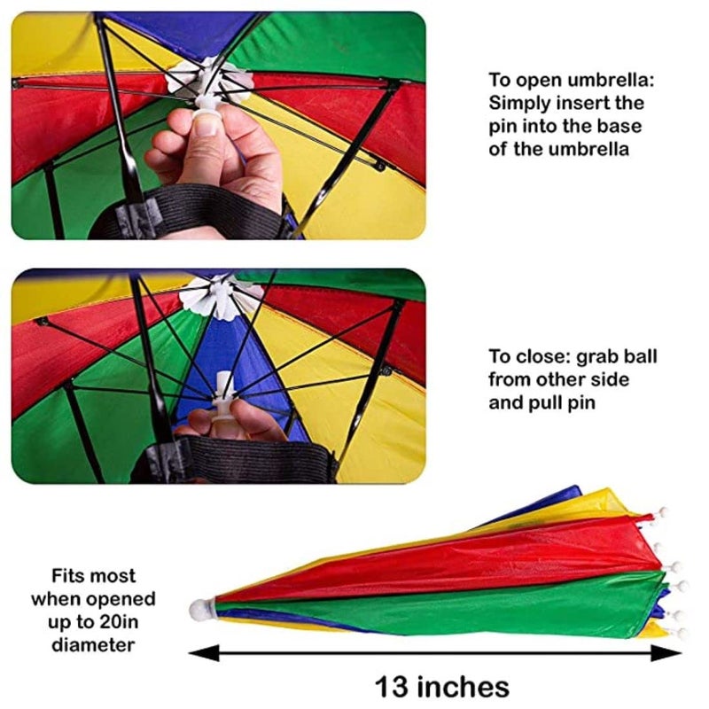 Infispace Boy's & Girl's Cap Headwear Umbrella Hat for Outdoor Sun Rain Protection (21 inches) - Image 3