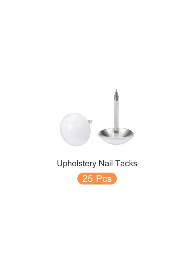 METALLIXITY Upholstery Nail Tacks (11x17x3.6mm) 25Pcs, Iron Round Thumb Push Pins - for House Construction, Home Kitchen Furniture, White - Image 5