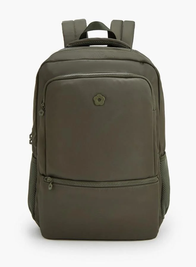 Missy Solid School Backpack With Adjustable Shoulder Straps